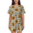 thumbnail image 1 of Sikiie Cute Sunflowers Womens Pajama Sets Short Sleeve Top With Pants Sleepwear 2 Piece Lounge Set3X-Large, 1 of 6
