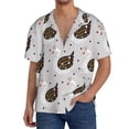 thumbnail image 1 of Sikiie Cute Swan Men's Wrinkle Free Untucked Cuban Shirt Business Casual Button Down Shirts Short Sleeve ShirtXX-Large, 1 of 5