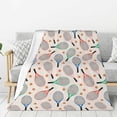 thumbnail image 1 of Sikiie Cute Tennis Racket Cozy Flannel Fleece Throw Blanket: Lightweight & Thick for All Seasons - Perfect for Women, Men, & Kids"50"x40", 1 of 6