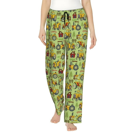 Sikiie Cute Tractor Women’s Ultra-Soft Comfy Lounge Pants Sleepwear Comfy Lounge Pants Drawstring Sleep Bottoms with PocketsMedium