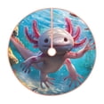 thumbnail image 1 of Sikiie Cute Underwater Axolotl Nativity Christmas Tree Skirt, Jesus Christian Winter Holiday Tree Mat Decoration(30-48IN)30", 1 of 6