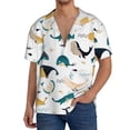 thumbnail image 1 of Sikiie Cute Whale Men's Wrinkle Free Untucked Cuban Shirt Business Casual Button Down Shirts Short Sleeve ShirtMedium, 1 of 5