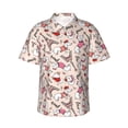 thumbnail image 1 of Sikiie Dachshund And Eiffel Tower Print Men's Hawaiian Shirt, Summer Beach Button Pocket Short Sleeve T-Shirt,Medium, 1 of 7