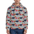 thumbnail image 1 of Sikiie Dachshund Dog Heart Men's Hoodie, Essentials Hoodie, Sweatshirt, Pullover Hooded Sweatshirt for Men-Small, 1 of 7