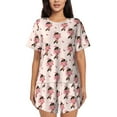 thumbnail image 1 of Sikiie Dachshund Dog Heart Womens Pajama Sets Short Sleeve Top With Pants Sleepwear 2 Piece Lounge Set4X-Large, 1 of 6