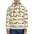 thumbnail image 1 of Sikiie Dachshund Dog Men's Hoodie, Essentials Hoodie, Sweatshirt, Pullover Hooded Sweatshirt for Men-3X-Large, 1 of 7