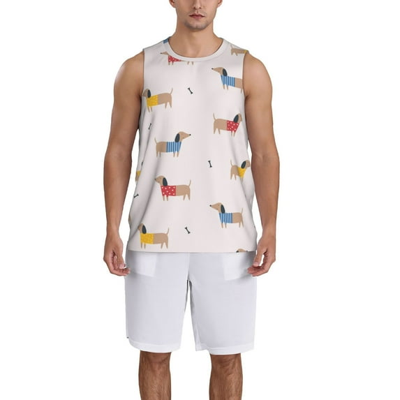 Sikiie Dachshund Dog Puppy Basketball Jersey Reversible Men's Mesh Athletic Sports Shirts Training Practice S-4XLSmall