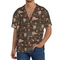 thumbnail image 1 of Sikiie Dachshund Dog Puppy Men's Wrinkle Free Untucked Cuban Shirt Business Casual Button Down Shirts Short Sleeve ShirtX-Large, 1 of 5