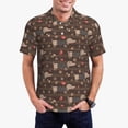 thumbnail image 1 of Sikiie Dachshund Dog Puppy Print Men's Short-sleeved POLO Shirts, Button-down Shirts and T-shirts are Suitable for Vacation, Leisure and Business-Large, 1 of 6