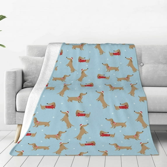 Sikiie Dachshund Dog Ultra-Soft Micro flannel Blanket Luxury All Seasons Warm Blanket for Bedding Sofa and Travel (4 sizes)-40"x30"