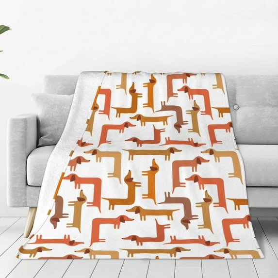 Sikiie Dachshund Dog Ultra-Soft Micro flannel Blanket Luxury All Seasons Warm Blanket for Bedding Sofa and Travel (4 sizes)-60"x50"