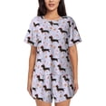 thumbnail image 1 of Sikiie Dachshund Dog Puppy Womens Pajama Sets Short Sleeve Top With Pants Sleepwear 2 Piece Lounge SetMedium, 1 of 6