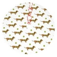 thumbnail image 1 of Sikiie Dachshund Going To Play Tennis 30-48 inches {designName} Print Christmas Tree Skirt Snowman Xmas Tree Skirt with Edge Christmas Decorations for Holiday Party, 1 of 7