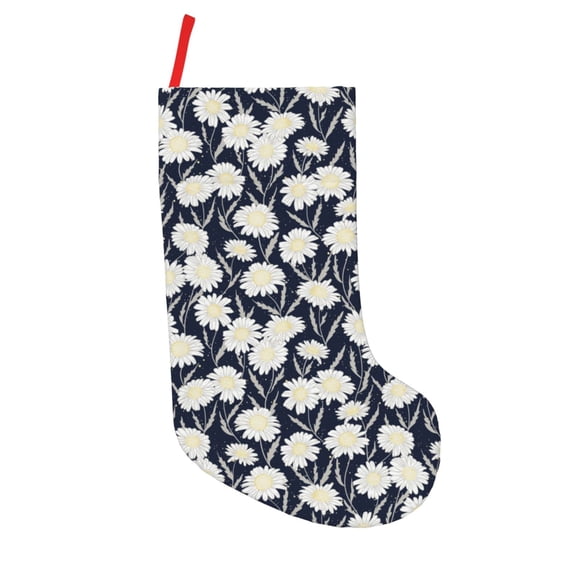 Sikiie Daisies Flowers Christmas Stockings,18 Inches Christmas Stockings Xmas Hanging Stockings for Family Christmas Decorations & Gifts
