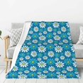 thumbnail image 1 of Sikiie Daisies Flowers Cozy Flannel Fleece Throw Blanket: Lightweight & Thick for All Seasons - Perfect for Women, Men, & Kids"50"x40", 1 of 6