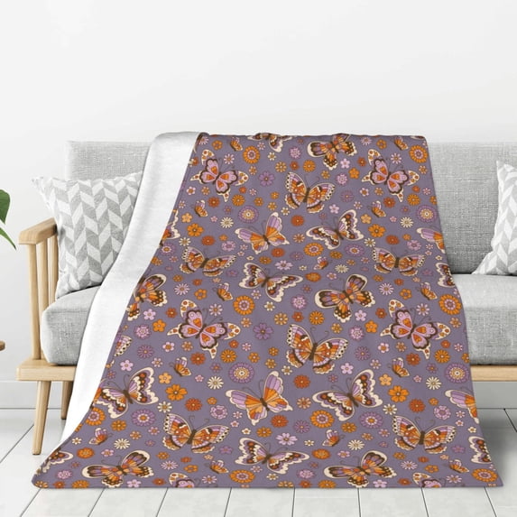 Sikiie Daisies Flowers Cozy Flannel Fleece Throw Blanket: Lightweight & Thick for All Seasons - Perfect for Women, Men, & Kids"50"x40"
