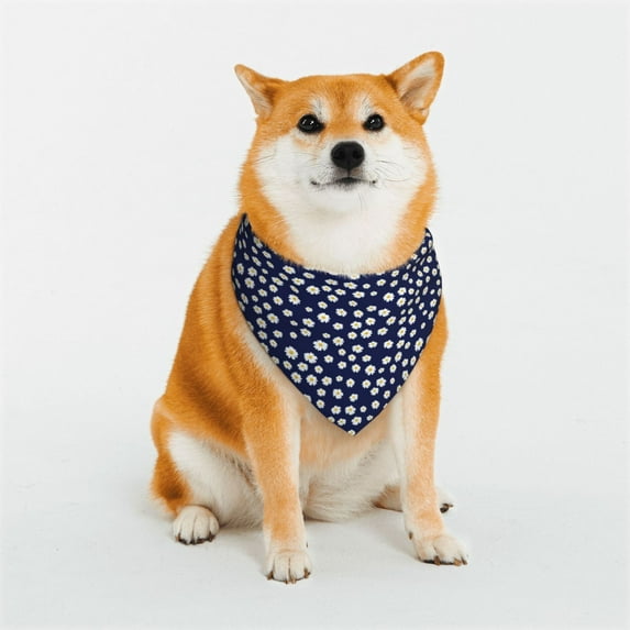 Sikiie Daisies Flowers Dog Bandanas-Dog Scarf Bib Kerchief Breed for Dogs and Small for Pets Gift-Medium