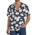 thumbnail image 1 of Sikiie Daisies Flowers Men's Wrinkle Free Untucked Cuban Shirt Business Casual Button Down Shirts Short Sleeve Shirt4X-Large, 1 of 5