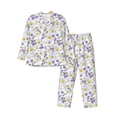 thumbnail image 1 of Sikiie Daisies Flowers Mens Pajama Set, Soft Warm Long Sleeve Sleepwear, Cozy Button-Down Pjs for Men-Large, 1 of 7