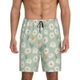 thumbnail image 1 of Sikiie Daisies Flowers Mens Pajama Shorts, Lightweight Lounge Pant with Pockets Soft Sleep Pj Shorts for MenLarge, 1 of 6