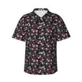 thumbnail image 1 of Sikiie Daisies Flowers Print Men's Hawaiian Shirt, Summer Beach Button Pocket Short Sleeve T-Shirt,, 1 of 7