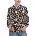 thumbnail image 1 of Sikiie Daisies Flowers Women's Casual Hoodies Long Sleeve Lightweight Pullover Tops Loose Sweatshirt-Small, 1 of 7