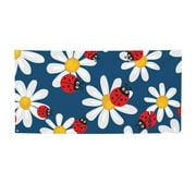 Sikiie Daisies With Ladybugs Custom Banners and Signs Customize Outdoor, Personalized Banner with Logo Text for Party Birthday, Customized Banner Decoration-Small