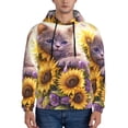 thumbnail image 1 of Sikiie Daisy Sunflower Lazy Cat Men's Hoodie, Essentials Hoodie, Sweatshirt, Pullover Hooded Sweatshirt for Men-Large, 1 of 7