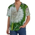 thumbnail image 1 of Sikiie Dandelion Flower In The Meadow Men's Cuban Shirt, Hawaiian Shirts, Business Casual Button Down Shirts, Short Sleeve Shirt-4X-Large, 1 of 5