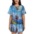 thumbnail image 1 of Sikiie Dandelion Hot Air Balloon Womens Pajama Sets Short Sleeve Top With Pants Sleepwear 2 Piece Lounge Set-XX-Large, 1 of 6