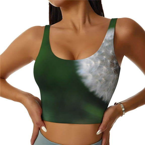 Sikiie Dandelion Sports Bra for Women, Sports Bra Athletic Running Sports Bra, Workout Bra, Yoga Bra-Small