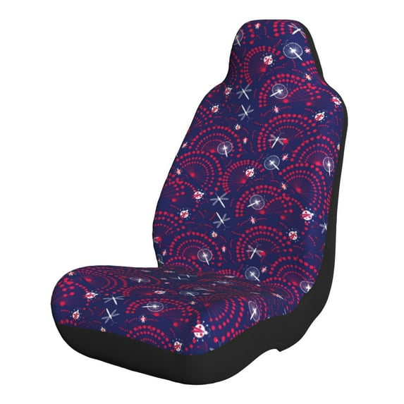 Sikiie Dandelions Flowers With Dragonflies Car Seat Covers 2PCs Front Car Seat Covers Universal fit for Most Cars SUVs and Trucks-2 PCS