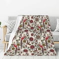 thumbnail image 1 of Sikiie Dark Enchanted Flowers And Birds Cozy Flannel Fleece Throw Blanket: Lightweight & Thick for All Seasons - Perfect for Women, Men, & Kids"80"x60", 1 of 6