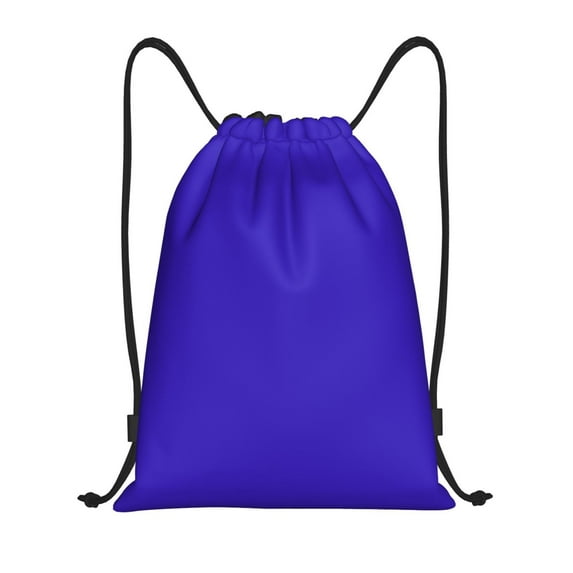 Sikiie Darkblue Drawstring Backpack Drawstring Bags, Draw String Back Bag for Sports, Gym, Travel, Swimming, Beach-Small