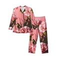 thumbnail image 1 of Sikiie Delicate Pink Carnations A Mens Pajama Set, Soft Warm Long Sleeve Sleepwear, Cozy Button-Down Pjs for Men-Small, 1 of 7
