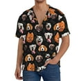 thumbnail image 1 of Sikiie Different Breeds Of Dogs Men's Cuban Shirt, Hawaiian Shirts, Business Casual Button Down Shirts, Short Sleeve Shirt-Small, 1 of 5