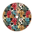 thumbnail image 1 of Sikiie Different Cats 1 Nativity Christmas Tree Skirt, Jesus Christian Winter Holiday Tree Mat Decoration(30-48IN)30", 1 of 6