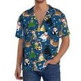 thumbnail image 1 of Sikiie Different Cats Christmas Men's Cuban Shirt, Hawaiian Shirts, Business Casual Button Down Shirts, Short Sleeve Shirt-Medium, 1 of 5