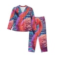 thumbnail image 1 of Sikiie Digital Flamingo Vibrant Art Pajamas for Women Set, Womens Pajama Sets, Lounge Sets for Women, 2pjs for Women-Large, 1 of 7