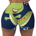 thumbnail image 1 of Sikiie Dino Playing Roller Skate Print Workout Shorts Women Scrunch Butt Gym Shorts Seamless High Waist Tummy Control Yoga Biker Athletic Shorts, 1 of 5