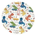 thumbnail image 1 of Sikiie Dinosaur 30-48 inches {designName} Print Christmas Tree Skirt Snowman Xmas Tree Skirt with Edge Christmas Decorations for Holiday Party30", 1 of 7