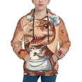 thumbnail image 1 of Sikiie Dinosaur Baking Delight Youth Hoodie Sweatshirt Pullover Hooded Classic Casual Essentials Hoodiefor Boys Girls Kids -Medium, 1 of 6