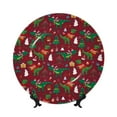 thumbnail image 1 of Sikiie Dinosaur Christmas Bone China Decorative Plate Personality Ceramic Dinner Plate Crafts Decorative Ceramic Decorative Plate -7in, 1 of 6