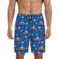 thumbnail image 1 of Sikiie Dinosaur Driving Mens Pajama Shorts, Lightweight Lounge Pant with Pockets Soft Sleep Pj Shorts for MenX-Large, 1 of 6