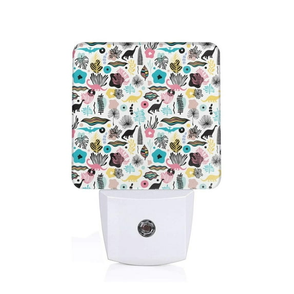 Sikiie Dinosaur Led Night Light, Warm White,Cool White Lights for Bathroom,Hallway,Bedroom, Kids Room-UK