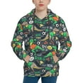 thumbnail image 1 of Sikiie Dinosaur Plays Soccer Youth Hoodie Sweatshirt Pullover Hooded Classic Casual Essentials Hoodiefor Boys Girls Kids -X-Large, 1 of 6