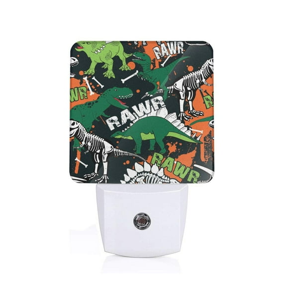 Sikiie Dinosaur Skeleton Led Night Light, Warm White,Cool White Lights for Bathroom,Hallway,Bedroom, Kids Room-EU