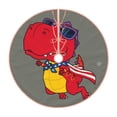thumbnail image 1 of Sikiie Dinosaur Super Hero Cartoon Nativity Christmas Tree Skirt, Jesus Christian Winter Holiday Tree Mat Decoration(30-48IN)36", 1 of 6