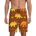 thumbnail image 1 of Sikiie Dinosaurs and Leaves Mens Pajama Shorts, Lightweight Lounge Pant with Pockets Soft Sleep Pj Shorts for MenXX-Large, 1 of 6