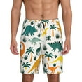 thumbnail image 1 of Sikiie Dinosaurs and Tropical Leaves Mens Pajama Shorts, Lightweight Lounge Pant with Pockets Soft Sleep Pj Shorts for MenXX-Large, 1 of 6